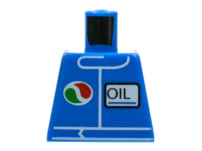 LEGO part Torso Octan Logo and Upright Font 'OIL' Pattern (973pb4274)