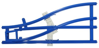 LEGO part Train, Track 4.5V Switch Point Left with White Ties (x878cx1)