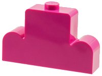 LEGO part Brick, Modified 1 x 4 x 2 Center Stud Top 4088