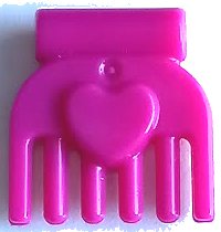 LEGO onderdeel Friends Accessories Comb, Small with Heart 92355g