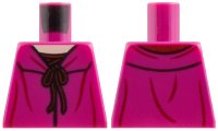 LEGO part Torso Female Top with Dark Red Lacing Pattern 973pb4032