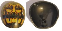 LEGO part Large Figure Armor, Round, Smooth with Molten Man Face Pattern 21560pb08