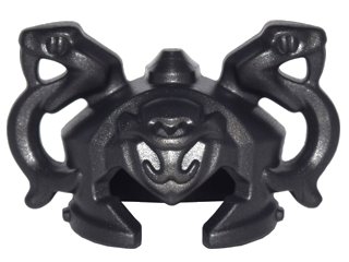 LEGO part Minifigure, Headgear Helmet Ninjago with Cheek Protection and 2 Snakes wth Fangs (24586)