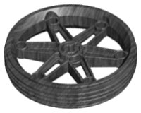 LEGO part Wheel 61.6mm D. x 13.6mm Motorcycle 2903