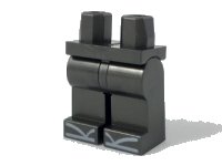 LEGO part Hips and Legs with White Zori Sandals Pattern 970c00pb0708