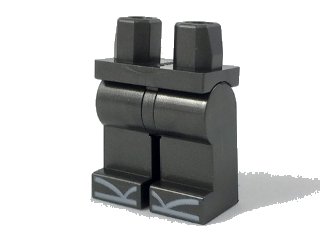 LEGO part Hips and Legs with White Zori Sandals Pattern (970c00pb0708)