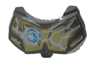 LEGO part Large Figure Chest Armor Small with Chi and Gold (Lion) Pattern (98603pb008)