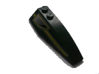 LEGO part Wedge 6 x 2 Right with Stripe and Air Outlet Pattern (Sticker) - Set 8138 41747pb032