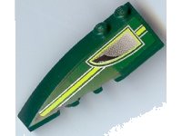 LEGO onderdeel Wedge 6 x 2 Left with Stripe and Air Outlet Pattern (Sticker) - Set 8138 41748pb032