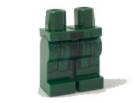 LEGO part Hips and Legs with Long Robe Ends, Bright Green and Bright Light Blue Design Pattern 970c00pb0840