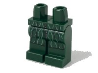 LEGO part Hips and Legs with Long Robe with Black Gathers and White Curvy Lines Pattern 970c00pb0869