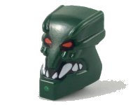 LEGO part Minifigure, Head, Modified Bionicle Piraka Zaktan with Eyes and Teeth Pattern x1816px1