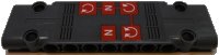 LEGO part Technic, Panel Plate 3 x 11 x 1 with Letter 'N', Round Arrows and Air Outlet Griiles Pattern (Sticker) - Set 42055 15458pb010