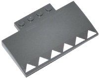 LEGO part Slope, Curved 5 x 8 x 2/3 with 4 Studs with 6 White Triangles Pattern (Sticker) - Set 60047 15625pb004