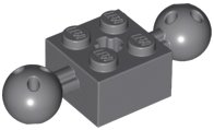 LEGO part Technic Brick Special 2 x 2 with 10.2mm Balls with Holes and Axle Hole 17114
