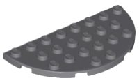 LEGO part Plate Round Half 4 x 8 22888