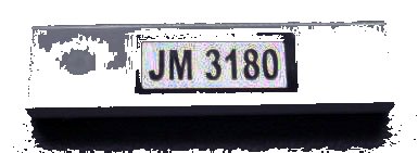 LEGO onderdeel Tegel 1 x 4 met Zwart 'JM 3180' Patroon op Witte Achtergrond (Sticker) - Set 3180 (2431pb0099)
