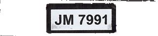 LEGO onderdeel Tegel 1 x 4 met Zwart 'JM 7991' op Witte Achtergrond Patroon (Sticker) - Set 7991 (2431pb0154)