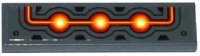 LEGO onderdeel Tile 1 x 4 with Fire Cores, Black Trapezoids, and Black, Red and Yellow Lines Pattern (Sticker) - Set 70144 2431pb0353