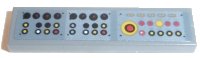 LEGO part Tile 1 x 4 with Control Panel with Red and Yellow Buttons Pattern (Sticker) - Set 42100 2431pb0679
