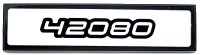LEGO part Tile 1 x 4 with Black and White '42080' Pattern (Sticker) - Set 42080 2431pb0846