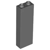 Mattone 1 x 2 x 5 - Blocked Open Studs or Hollow Studs in grigio bluastro scuro, numero pezzo LEGO 2454
