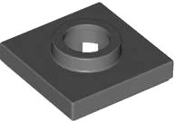 Drehplatte 2 x 2 Quadratische Basis in dunkelblaugrau, LEGO Teilenummer 27448