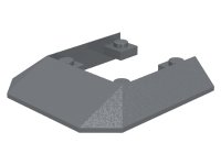 Coin 6 x 6 découpe (toit train), numéro de pièce LEGO 2876