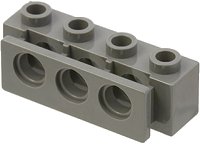 LEGO onderdeel Technic, Steen 1 x 4 met Bumper Houder 2989