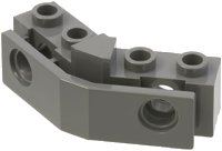 LEGO part Technic, Brick 1 x 2 - 1 x 2 Angled with Bumper Holder 2991