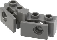 LEGO part Technic, Brick 1 x 2 - 1 x 2 Angled with Bumper Holder, Open Front 2991b