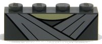 LEGO part Brick 1 x 4 with Light Bluish Gray Robe Lapels and Tan Neck Pattern 3010pb225