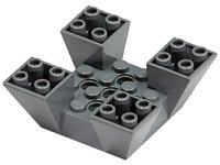 Schuin, Omgekeerd 65 6 x 6 x 2 Quad met Uitsnijdingen, LEGO onderdeelnummer 30373