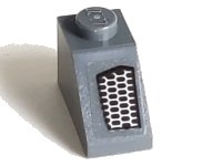 LEGO part Schräge 45 2 x 1 mit Motor-Lüftungsschlitz-Muster Modell rechte Seite (Aufkleber) - Set 75892 3040pb025R