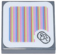 LEGO part Tile 2 x 2 with Super Mario Scanner Code Yoshi Coin Pattern (Sticker) - Set 71438 3068pb2485