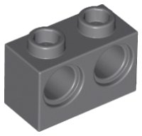 LEGO part Technic Brick 1 x 2 [2 Pin Holes] 32000