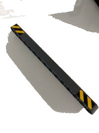 LEGO part Technic, Liftarm Thick 1 x 15 with Black and Yellow Danger Stripes at Both Ends Pattern (Stickers) - Set 42098 32278pb028