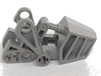 LEGO onderdeel Bionicle Foot with Ball Joint Socket 3 x 6 x 2 1/3, Rounded Tops 32475