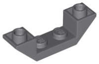 LEGO part Brick Sloped Inverted 45° 4 x 1 Double with 1 x 2 Recessed 32802