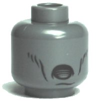 LEGO part Minifigure, Head Alien with HP Dementor Pattern 2 3626pb0480