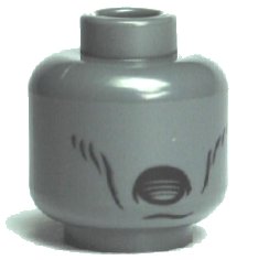 LEGO part Minifigure, Head Alien with HP Dementor Pattern 2 (3626pb0480)