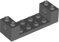 LEGO part Brick Special 2 x 6 x 1 1/3 with Axle Holes and 2 x 4 Recessed, Ridges at Underside 3668