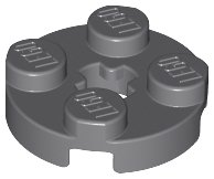 LEGO part Plate, Round 2 x 2 with Axle Hole 4032
