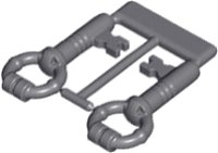 Minifigure, Utensil Keys, 2 on Sprue in dunkelblaugrau, LEGO Teilenummer 40359