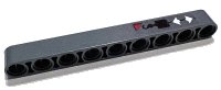 LEGO part Technic, Liftarm Thick 1 x 9 with Red Triangle, Black Crane Hook and White Double Arrows Pattern (Sticker) - Set 42097 40490pb072