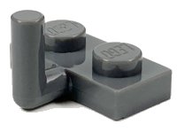 Plate, Modified 1 x 2 with Bar Arm Up (Horizontal Arm 6mm) in dunkelblaugrau, LEGO Teilenummer 4623a
