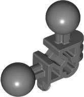 LEGO onderdeel Bionicle Ball Joint 3 x 3 x 2 90 degrees with 2 Ball Joint and Axle Hole 47300