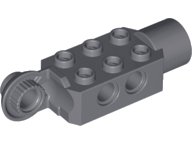 LEGO part Technic, Brick Modified 2 x 3 with Pin Holes, Rotation Joint Ball Half Vertical, and Rotation Joint Socket 47432