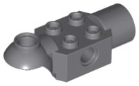 LEGO onderdeel Technic, Brick Modified 2 x 2 with Pin Hole, Rotation Joint Ball Half Horizontal, and Rotation Joint Socket 47452