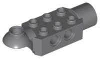LEGO onderdeel Technic, Brick Modified 2 x 3 with Pin Holes, Rotation Joint Ball Half Horizontal, and Rotation Joint Socket 47454